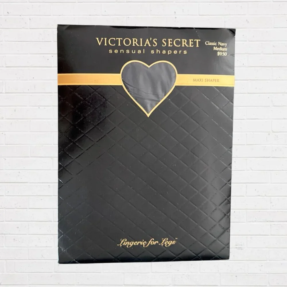 Vintage Victoria’s Secret Sensual Shapers Maxi Shaper Hosiery NIP Classic Navy M